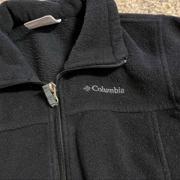 BOYS BLACK COLUMBIA FLEECE ZIP UP - Picture 2 of 4